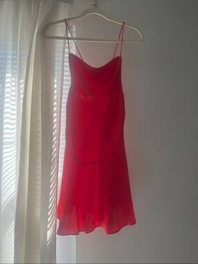 Free People Intimately Red Drop-waist Slip